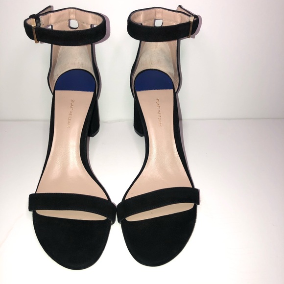 ❌️SOLD❌️ Stuart Weitzman 75Less Nudist Black Suede Sandals - Picture 7 of 8